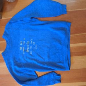 vintage crewneck L sweatshirt Sweden swedish raglan blue